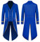 Halloween Kostüm Herren Gothic MäNner Steam Mittellang Uniform Coat Party Frack Vikings Lange Kleidung Barock Gehstock Karneval Mittelalter Vampir Verkleidung Jacket