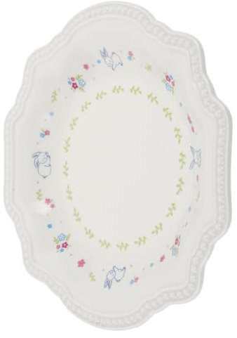 OFFSCH Piatto in Ceramica Design Coniglio in Rilievo Adatto Per Cibo Pasquale Piatto Per Dessert Frutta e Versatile Per Cucina e Dolciaria