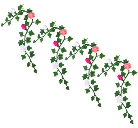 PHENOFICE 4pcs Miniature Floral Swing Garland Lifelike Artificial Peony Vines for Dollhouse Decoration Easy to Maintain Faux Flower Backdrop for Garden Scenes