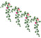 PHENOFICE 4pcs Miniature Floral Swing Garland Lifelike Artificial Peony Vines for Dollhouse Decoration Easy to Maintain Faux Flower Backdrop for Garden Scenes