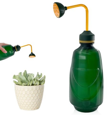 xiaoxiaozhijia 450ml Annaffiatoio Piccolo,Annaffiatoio per Piante,può Essere Invertito Irrigazione,Adatto per Piantine e Piante Delicate (Verde)