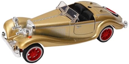 Ghzste Sammler-Cabrio-Automodell, Maßstab 1:32, Vintage-Cabrio-Automodell, Legierungsdruckguss-Modellauto, Spielzeug für Kinder, Geburtstagsgeschenk (Gold)