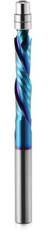 Punta per fresa a compressione, gambo da 6 mm, Up & Down Spiral Flush Trim Router Bit in metallo duro, lunghezza di taglio 28 mm con rivestimento ano, fresa per lavorazione del legno