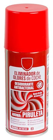 H HANSEL HOME Eliminador de Olores Coche de Descarga Única, Ambientador Coche Nuevo, Limpiador Aire Acondicionado Coche, Elimina el Olor y la Humedad, 1 Unidad x 150ml, Piruleta