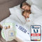 Dreisohn® Aufblasbarer Bett-Rausfallschutz (190 cm, XXL inkl. Stoffüberzug und Baumwollbeutel) – Tragbares Bettgitter und Absturzsicherung für Kinder – Ideal für Reisen und Zuhause