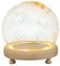 Gralara Cúpula de exhibición con Base de Madera, cúpula de Cristal, Mesa Centro de Mesa Transparente, Pedestal, decoración para casa de muñecas, Campana, 20 Centímetros