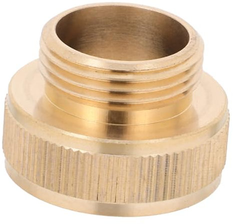 Happyyami Hose to Tap Connector Garden Hose Quick Connect Fitting 1 Inch Female to 3/4 Inch Male Brass Leakproof Coupler