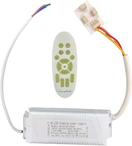 Jsz LED Trafo LED Transformator 230V auf 12V Treiber Netzteil, kein Transformator-Rauschen, Niedervolttrafo (SN-RF36-54CW)