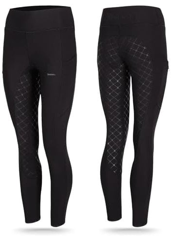 Eskadron Reithose Riding Tight PRO | Reithose Fullgrip | Sommerreithose leicht & atmungsaktiv | Reitleggings mit Handytaschen | Widerstandsfähige Reiterhose