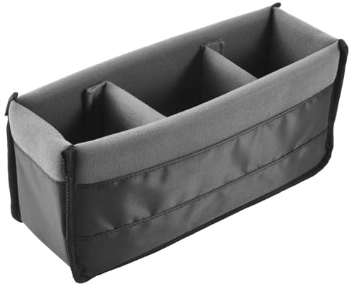 Fozriybefy Stoßfest DSLR SLR Kamera Einsatz Organizer Fall Partition Divider Schutz Hülle (Schwarz +)