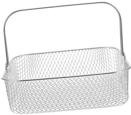 COLLBATH Heißluftfritteuse-korb Edelstahl Korb Mit Griff Kochkorb Servierkorb Frittierkorb Zwiebelringkorb