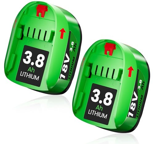 2 Stück 18V 3,8Ah PBA Ersatz für Bosch 18V Akku Kompatibel mit Bosch Akku Geräten des Home and Garden System, kein Original