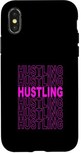 Grafica rosa Hustling Pink Custodia per iPhone X/XS