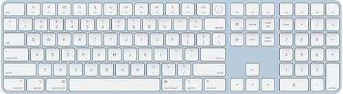 2021 Apple Magic Keyboard mit Touch ID und Ziffernblock (QWERTY Italienisch) Blau (Generalüberholt)