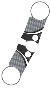 Puig 22200U Radikal Triple Clamp Protector, sporty and resistant accessory to protect the motorcycle’s triple clamp against impacts, scratches and UV rays, Grey