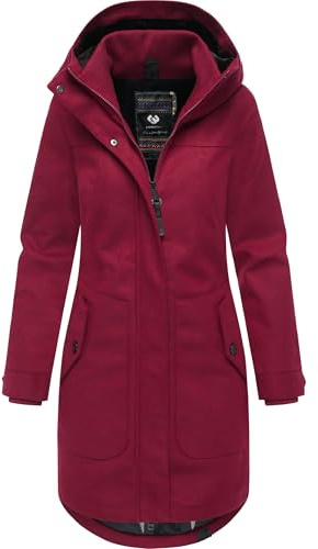 Ragwear Damen atmungsaktiver langer Wintermantel in Wollmantel-Optik warme Winterjacke Jannisa Coat YOUMODO XS-6XL