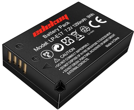 LP-E17 Akku for Canon EOS Kamera: 250D R100 R50 R10 R8 RP 200D | 1250mAh für Canon Fotografie Enthusiast