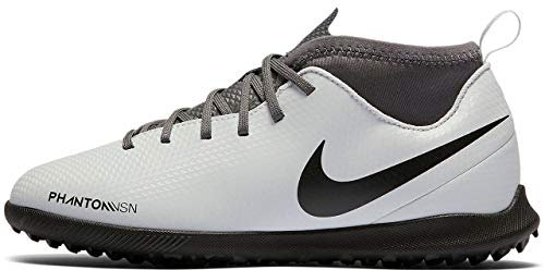 Nike Jr Phantom Vsn Club Df Tf, Unisex-Kinder Fitnessschuhe, Mehrfarbig (Pure Platinum/Black/Lt Crimson/Dark Grey 060), 36 EU