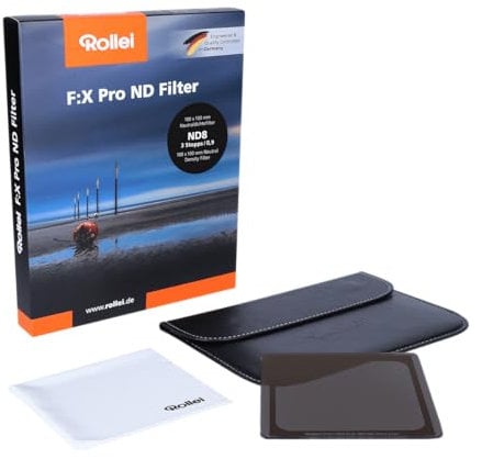 Rollei Filter F:X Pro ND 8 Filter I Graufilter 100mm aus Gorilla-Glas mit Luminance Coating I Ideal für Langzeitbelichtungen am Tag