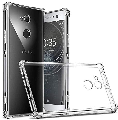 REY Transparent Silikonhülle TPU Anti-Shock für Sony Xperia XA2, Handyhülle Premium Kratzfest TPU Durchsichtige Schutzhülle