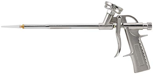Skumpistol, sprayad skumpistol, expanderbar sprutpistol i PU-skum, tätningsverktyg för applicering (silver)