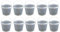 10 x 10 Liter Eimer mit Deckel transparent, stapelbarerer Milch-/Vorratseimer, Honigeimer Kunststoffeimer mit Lebensmittelfreigabe, Lebensmittelechte Behälter, Leereimer für Mehl, Wassereimer 10 Stück