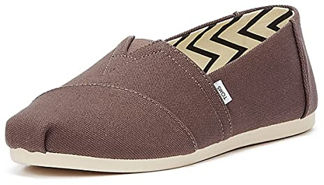 TOMS Womens Recycled Cotton Alpargata Loafer Flat, Ash Recycled Cotton Canvas, 9 UK