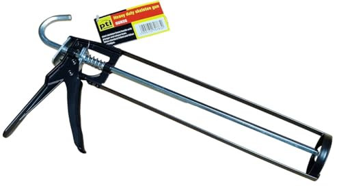 PTI Caulking Gun, Sealant, Silicone, Caulk, Skeleton, Adhesives, Silicon - Professional Heavy Duty Applicator Seal Suitable for High Viscosity Products,400ml and 310ml