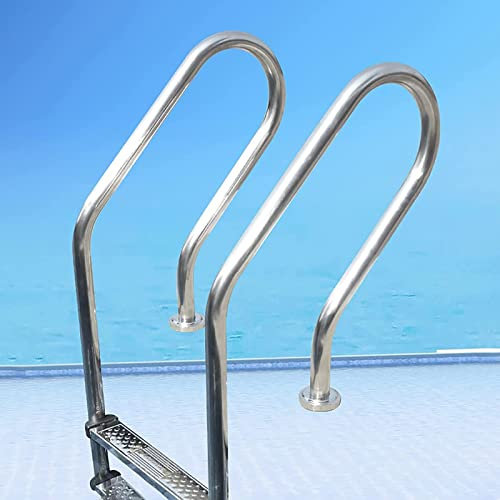 2-Stufen-Einbau-Poolleiter Mit Rutschfester Trittstufe, Edelstahl-Einbau-Poolleiter, EIN- Und Ausstiegssystem Für Im Boden Eingelassene Schwimmbäder, Nicht Vorinstalliert (Color : 3 Pedals)