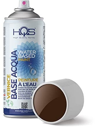 HQS Bomboletta di Vernice Spray 400ml Base Acqua Colori Ral (Ral 8017 Marrone Cioccolato)
