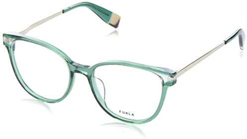 Furla VFU580 Brille, Shiny TRANSP.Green, 52 für Damen, Shiny Transp.green, 50