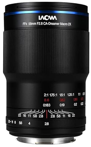 LAOWA Objectif 58mm f/2.8 2X Ultra Macro APO Compatible avec Monture L | Provenance France. Emballage securisé. Livré avec Facture dont TVA.