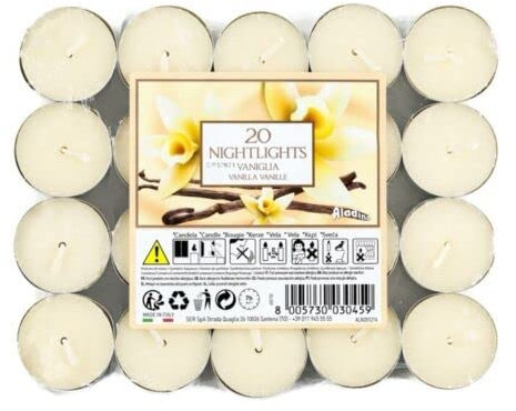 Marco Paul Lot de 20 bougies chauffe-plat parfumées à la vanille, au coton, aux baies 7 heures de combustion