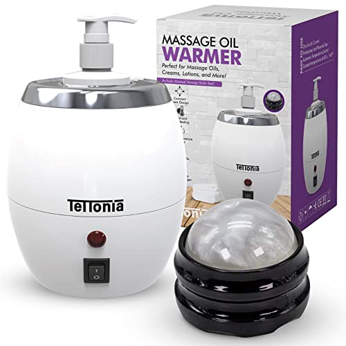 Tettonia Massage Oil/Lotion Bottle Warmer - Auto-Temperature (White Pearl)