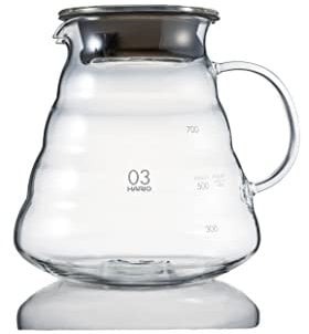 Hario V60 Kaffeeservice aus Glas, 800 ml, transparent