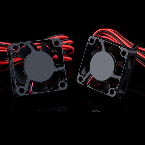 BZ 3D 2PCS 4010 ventilador,Cojinetes hidráulicos de bajo ruido DC 24V 0.12A sin escobillas refrigeración ventilador Fan,40 x 40 x 10mm Para Impresoras 3D Hotend.(4010 24V)