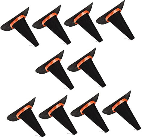 Gadpiparty 10st Filz Hexenhut Kleine Hüte Hexenhüte Aus Filz Für Halloween-partys Haar-accessoires-dekor Mini-lollipop-hut Hexenhut Basteln Kleiner Hexenhut Minihut Ornamente Gefühlt Kleidung
