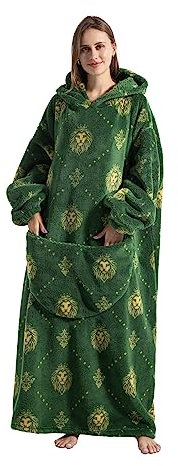 Kawoja XXL-Hoodie, Übergroße, tragbare Decke mit Ärmeln und Taschen, extrem warm und gemütlich, aus Fleece, Riesen-Sweatshirt für Damen und Herren.