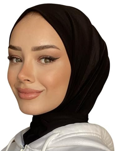 sufirit Head Beanie Turbans für Frauen Hijab Cap Instant Hijab Headwraps, Snap Hijab - Schwarz, Einheitsgröße