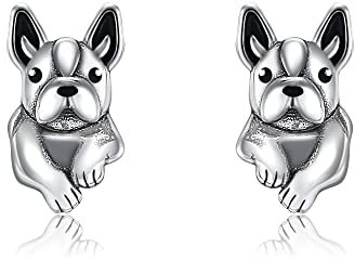 Hund Ohrringe aus Sterlingsilber Französische Bulldogge Haustier Ohrringe Schmuck Geschenke für Frauen
