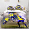Tanacc 3D Drucken Cristiano Ronaldo Bettwäsche Set 135x200,Microfaser Einzelbett 1 Bettbezug Mit Reißverschluss + 1 Kissenbezüge 80x80