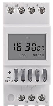 RWRAPS Minuteur Numérique Programmable Minuterie sur Rail Din, contrôleur de Cloche d'école, numérique, Programmable hebdomadaire, minuterie électronique 220V, minuterie de Sonnerie Automatique