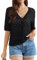 GRACE KARIN Cardigan Corto da Donna a Mezza Manica Vintage Cardigan Casual CL2656 Nero L