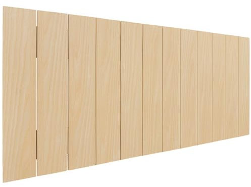 DHOME Recyceltes Holz Kopfteil MDF Paletten Stil Vertikale Palette Bed Pallets Beschläge inklusive (90cm, Natürliches Holz)