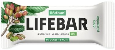 lifefood Lifebar, Chia Pistachio, 40g