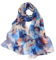 GWAWG Sommerschal Damen Dünn Chiffon Schal Leicht Laubblau für Strand Alltag Party Bankett