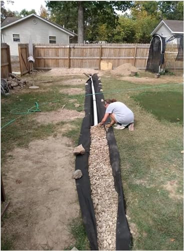 SAFWELAU Géotextile gravier Géotextile de Jardin 1 m/1,5 m/2 m de large Tissu filtrant d'aménagement paysager, Membrane polaire géotextile pour le contrôle de l'érosion des sous-couches(1mx75m/3.3ftx2