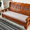 Outdoor Schaukel Terrassenbank Sitzkissen, 3-Sitzer, langes Kissen für Esszimmerbänke und Stühle, drinnen und draußen, dickes Kissen, Beige, 100 x 30 x 5 cm
