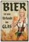 LANOLU Kühlschrankmagnete lustig- Bier ist wie Urlaub im Glas- Geschenke für Bierliebhaber- lustige Magnete mit Sprüchen und witzigen Motiven 8x5,5cm