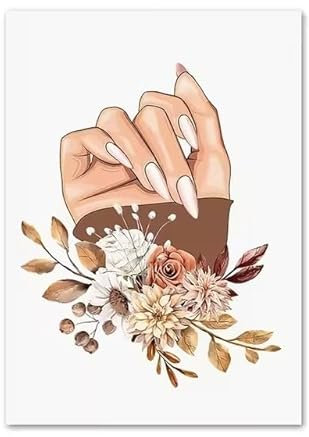 Abstrakte Leinwand Malerei Nagellack Nordic Prints Wand Kunst Bilder für Schönheit Nagel Salon Raum Dekor Kein Rahmen-A_30x40cm